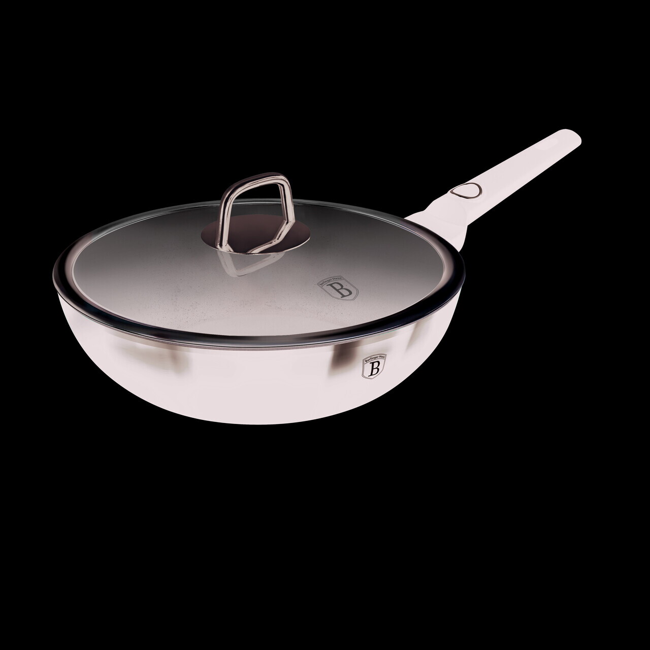 Tigaie Wok cu capac Berlinger Haus, Black Vantage, 28 cm, 3.2 L, aluminiu forjat, negru lucios - imagine 6